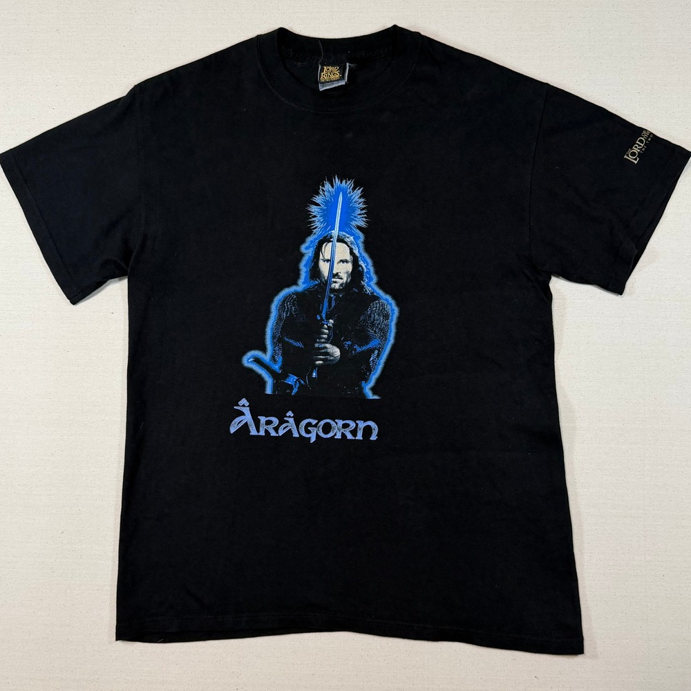 Vintage Lord of the Rings The Two Towers Aragorn T-Shirt Medium Movie Tee